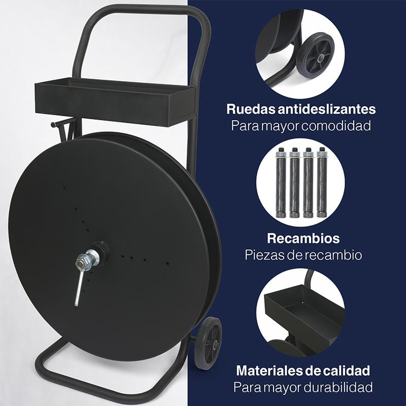 CARRO DEVANADOR DE FLEJE PP/PET NEGRO - Imagen 6