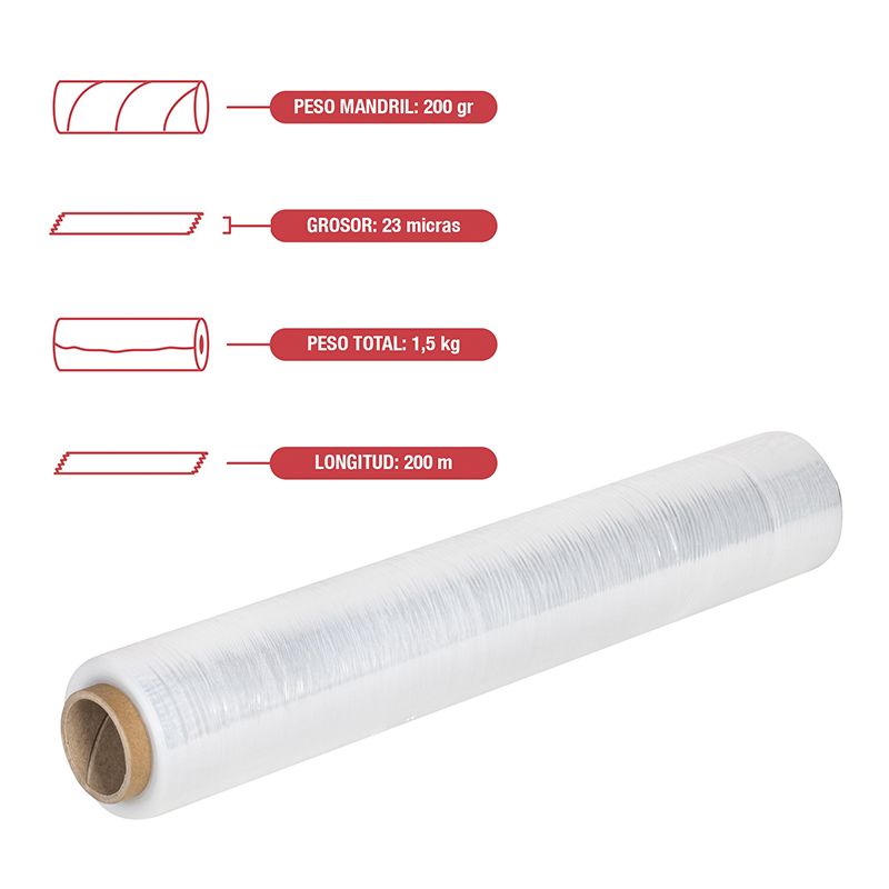 FILM MANUAL TRANSPARENTE 500 (1,5 KG) - Imagen 3